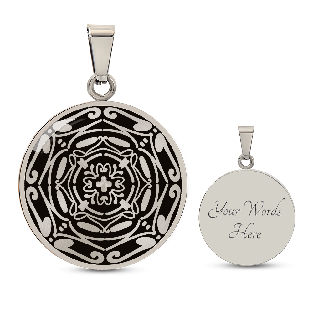 Wordala Word Mandala Necklace "STRONG"