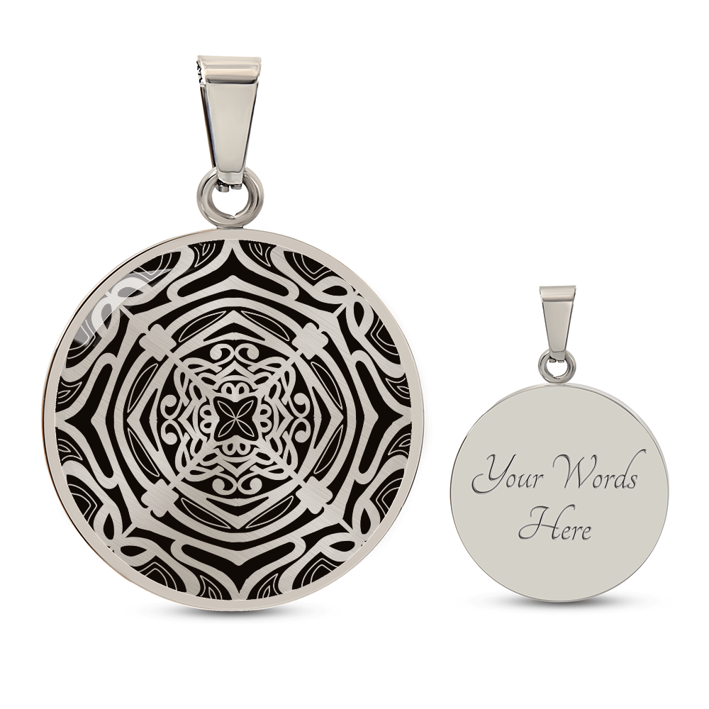 Wordala Word Mandala Necklace "BREATHE" 002