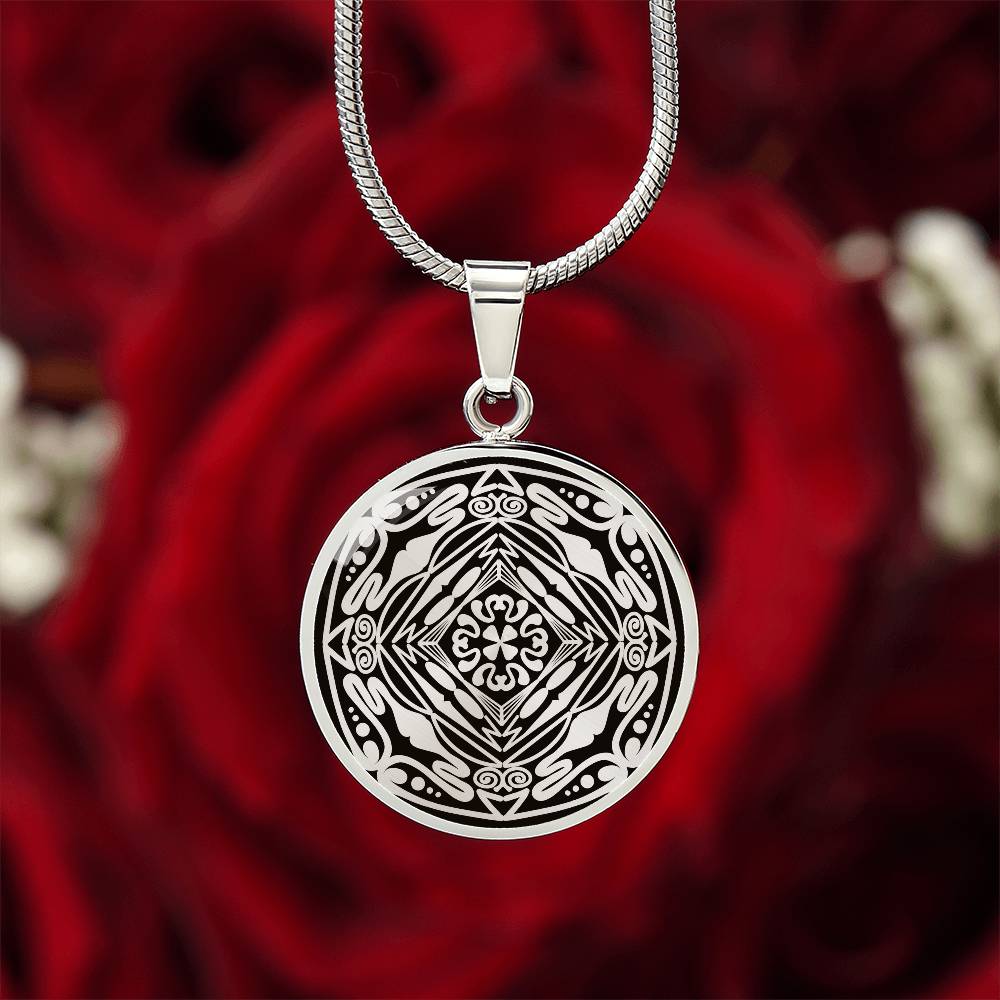 Wordala Word Mandala Necklace "SLOWDOWN"