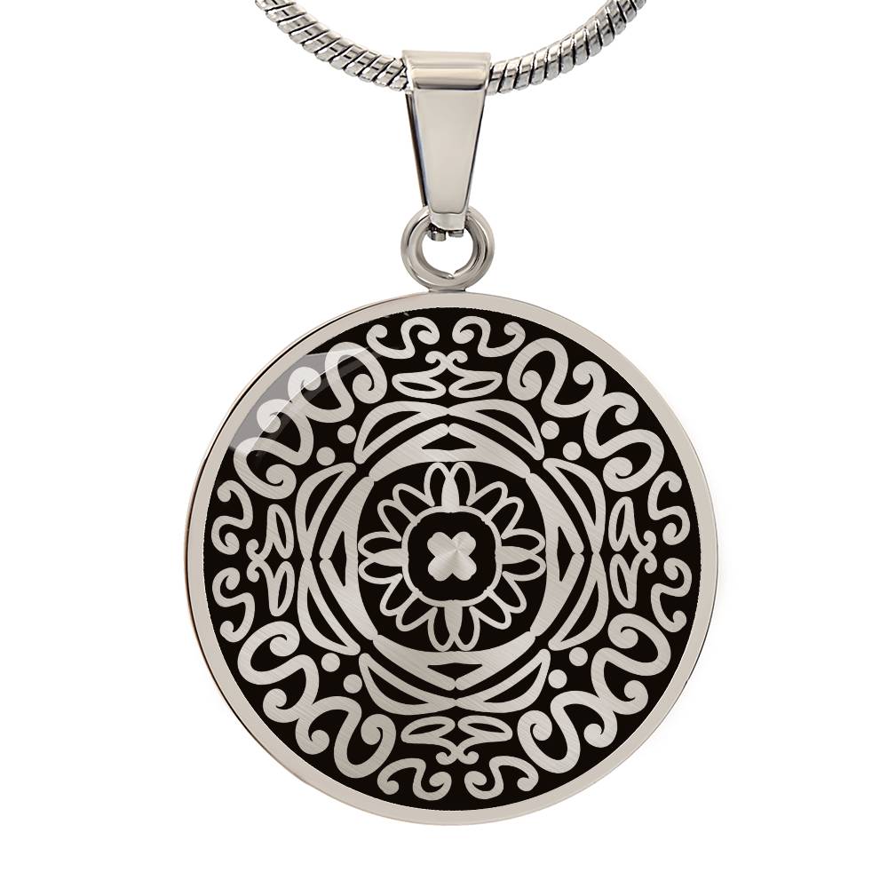 Wordala Word Mandala Necklace "BADASS"