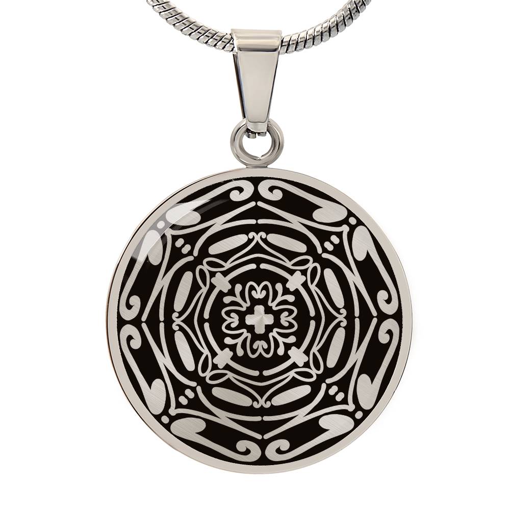 Wordala Word Mandala Necklace "STRONG"