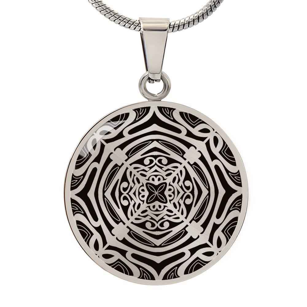 Wordala Word Mandala Necklace "BREATHE" 002