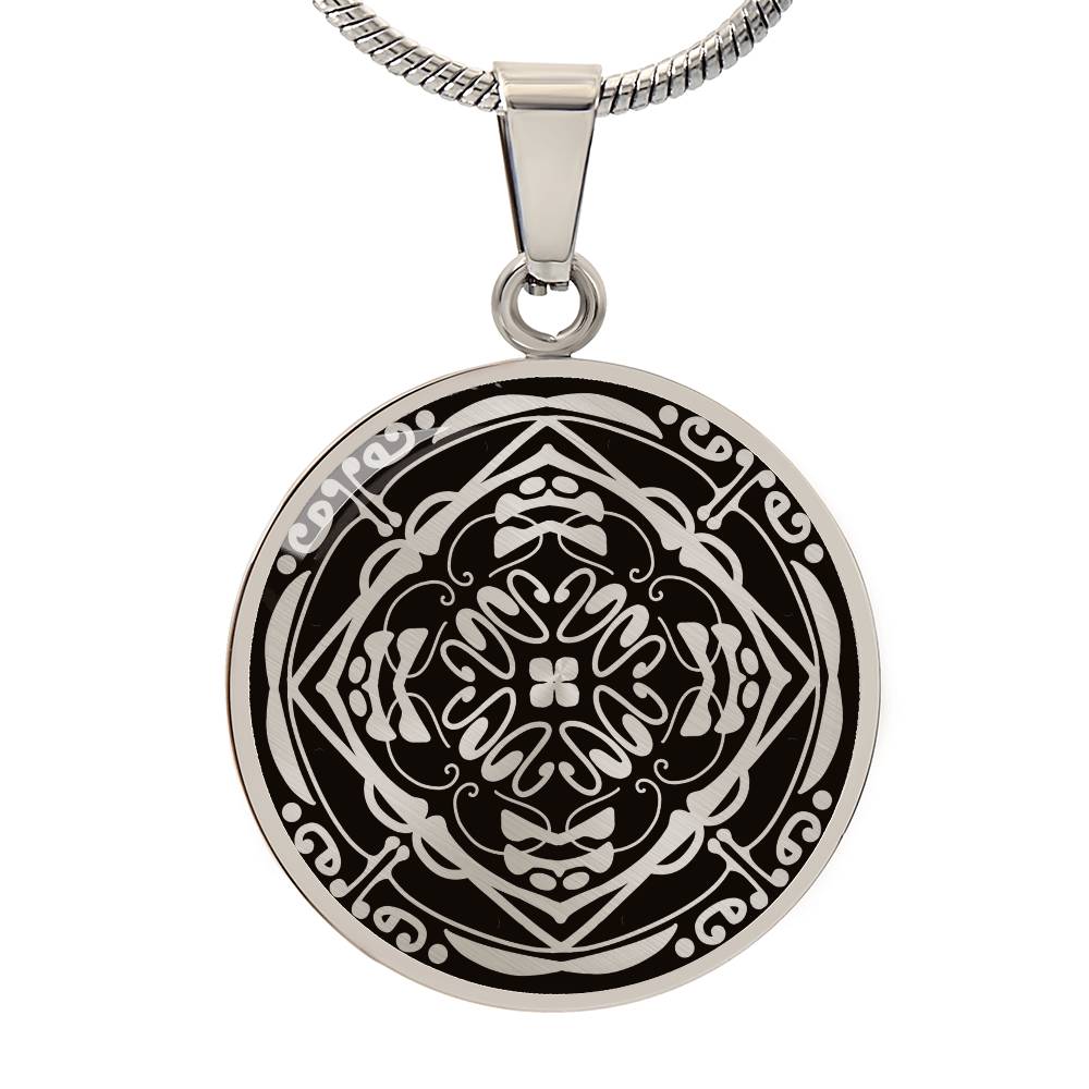 Wordala Word Mandala Necklace "SUPPORTED"