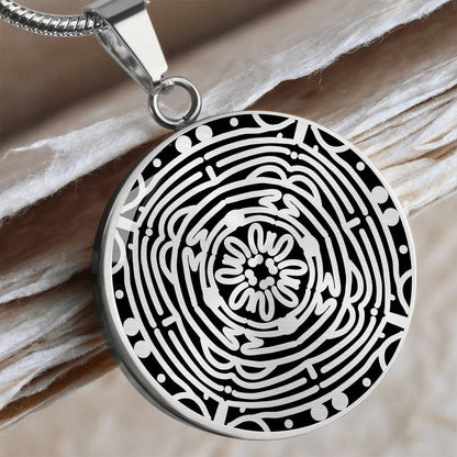 Wordala Word Mandala Necklace "SIMPLIFY"