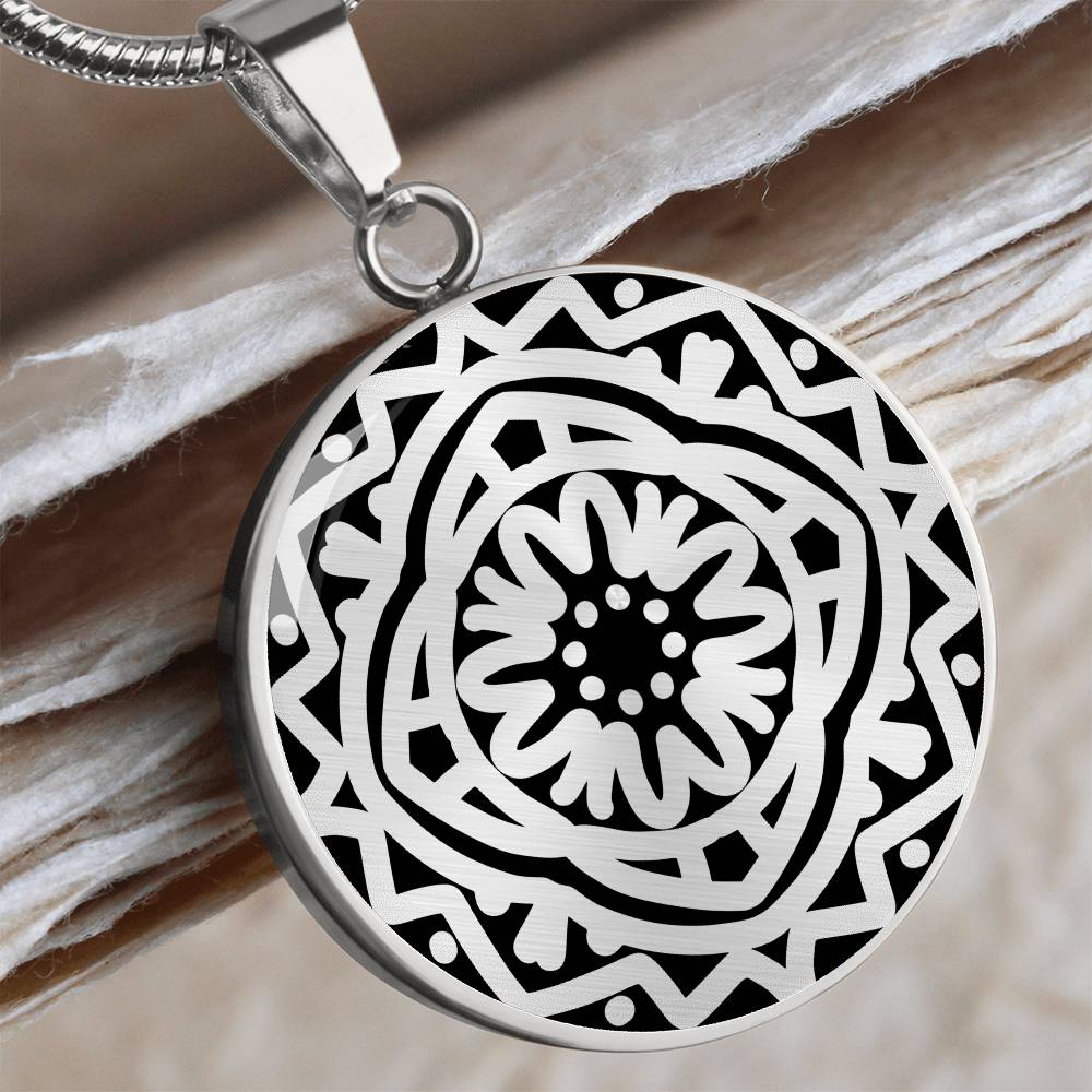 Wordala Word Mandala Necklace "SAFE"