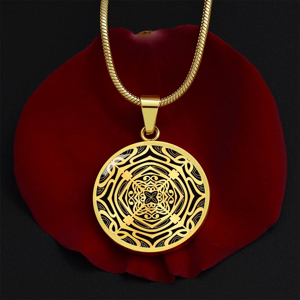 Wordala Word Mandala Necklace "BREATHE" 002