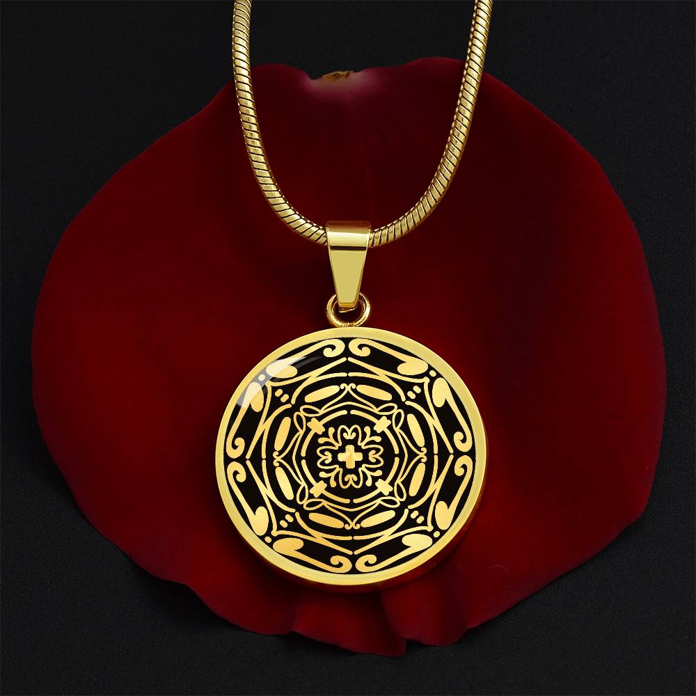 Wordala Word Mandala Necklace "STRONG"