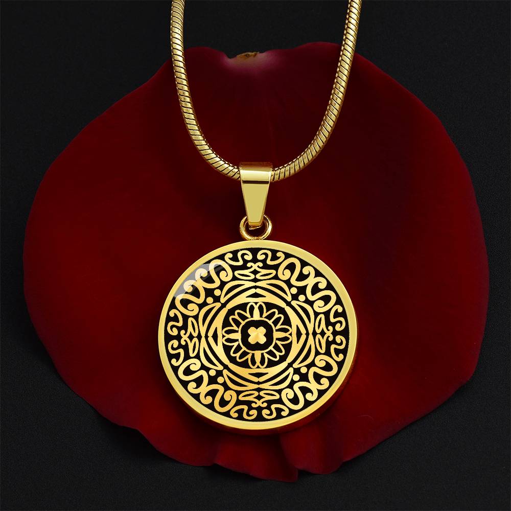 Wordala Word Mandala Necklace "BADASS"