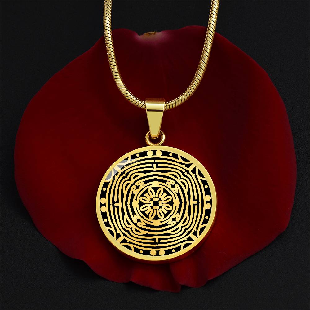 Wordala Word Mandala Necklace "SIMPLIFY"