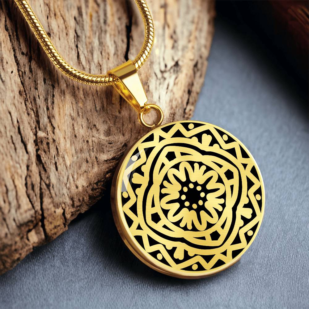 Wordala Word Mandala Necklace "SAFE"