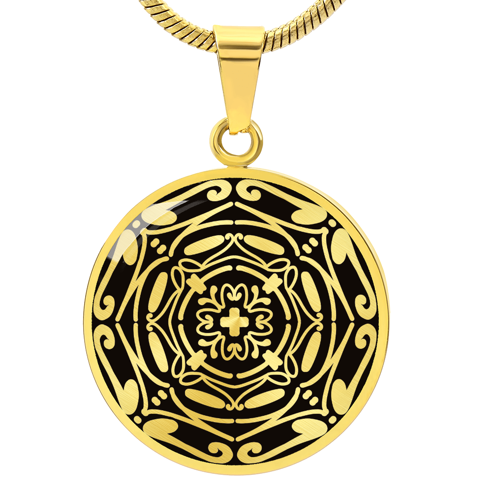 Wordala Word Mandala Necklace "STRONG"