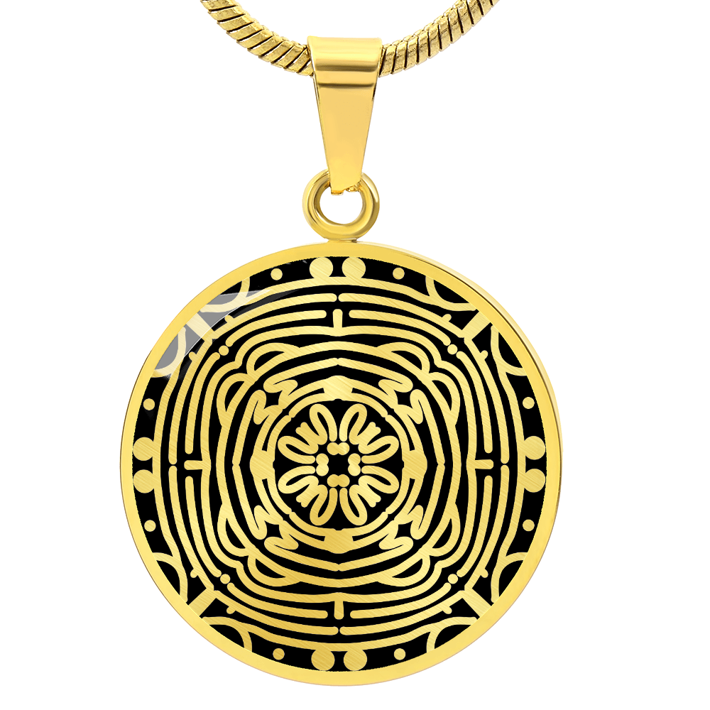 Wordala Word Mandala Necklace "SIMPLIFY"