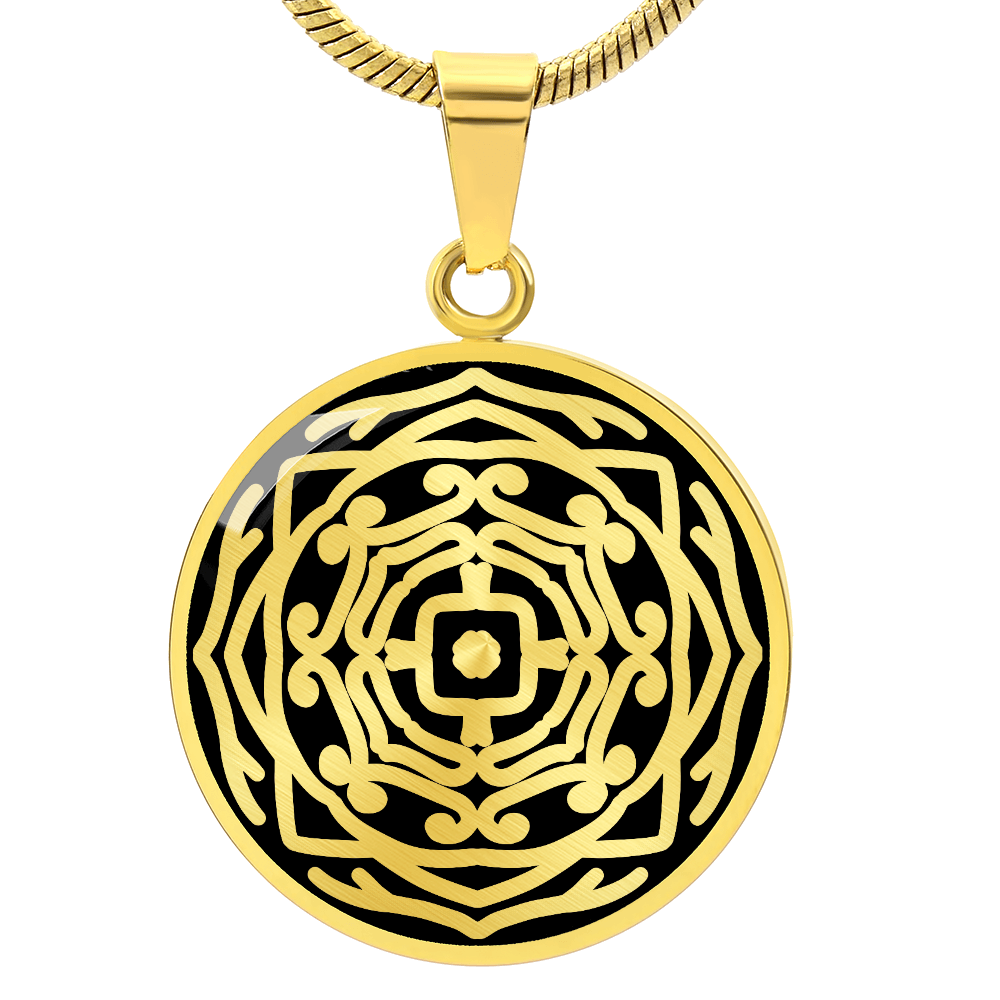 Wordala Word Mandala Necklace "LUCKY"