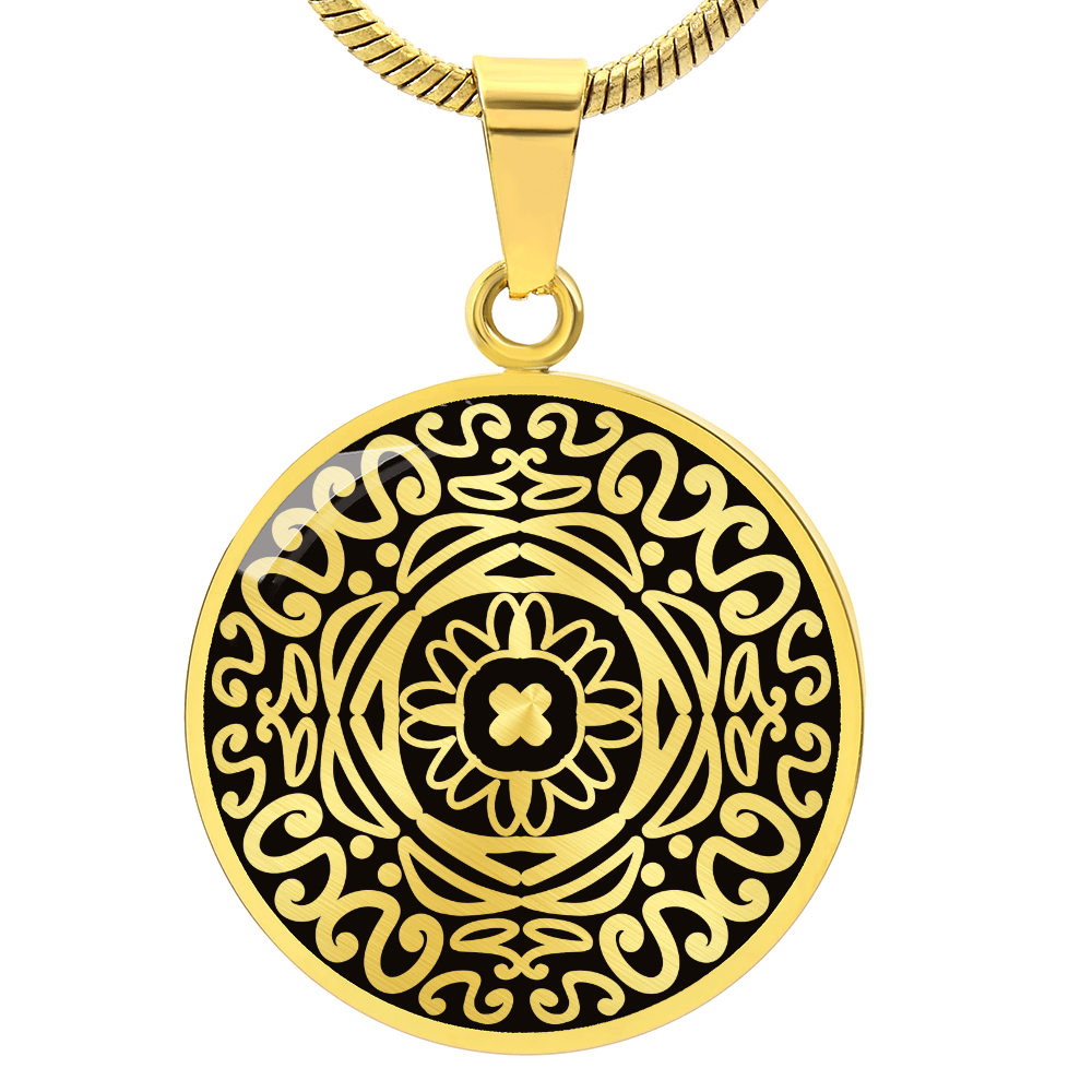 Wordala Word Mandala Necklace "BADASS"