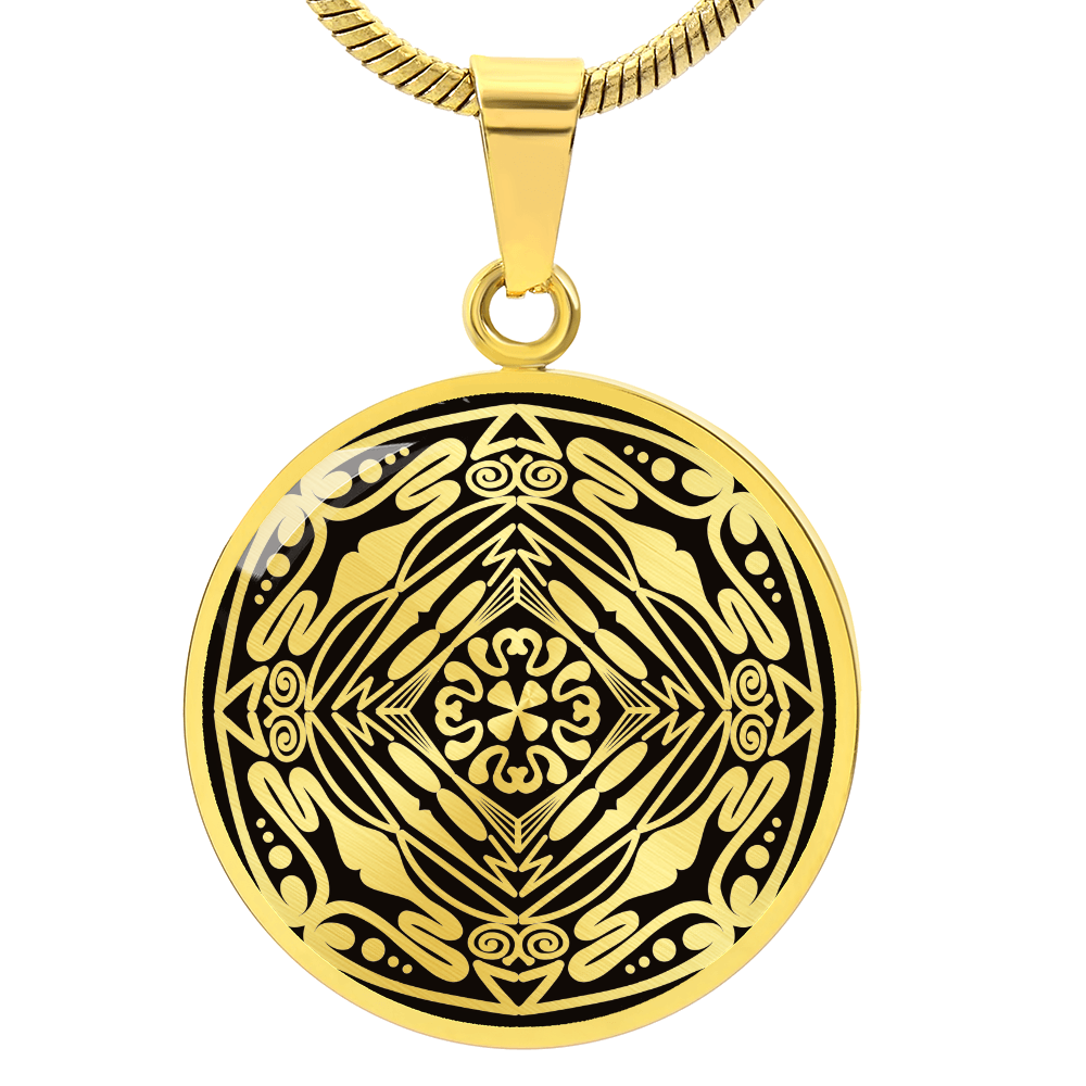 Wordala Word Mandala Necklace "SLOWDOWN"