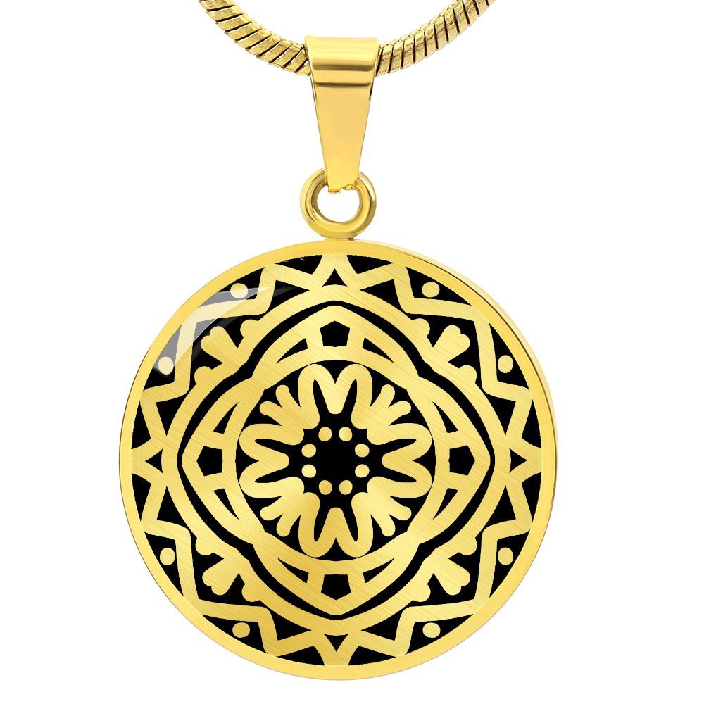 Wordala Word Mandala Necklace "SAFE"