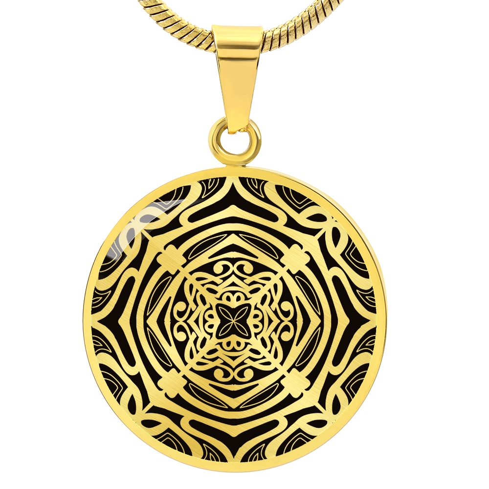 Wordala Word Mandala Necklace "BREATHE" 002