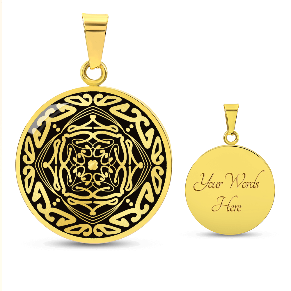 Wordala Word Mandala Necklace "COURAGE"