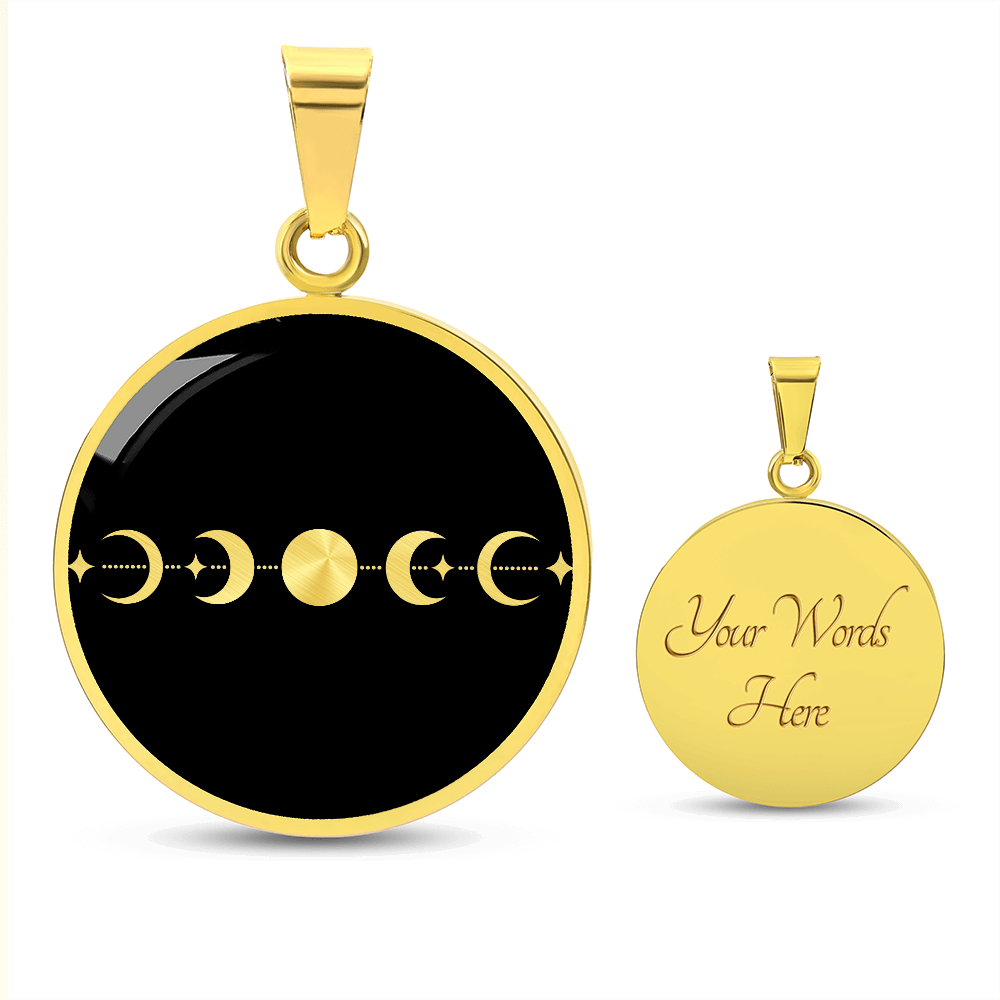 Moon Phase - Custom Engraved Message on Back